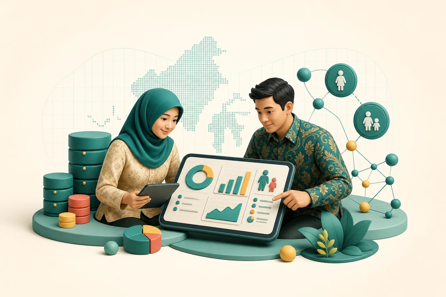 Ilustrasi portal data Gender dan Anak Kalimantan Timur